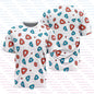 T-shirt Pokémon Pikachu e Snorlax, gadget anime giapponese, con design colorato di Pikachu e Snorlax su cotone morbido