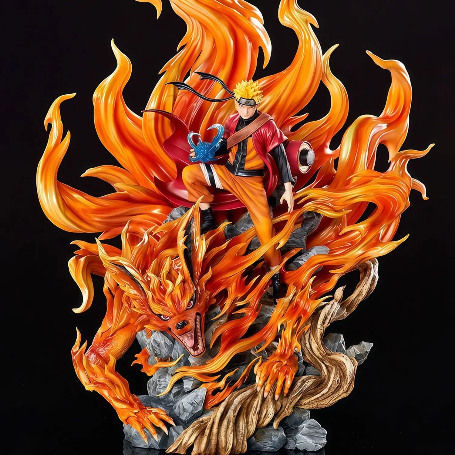 Figura d'azione Naruto Sennin Mode e Kurama, alta 41 cm, con dettagli realistici e posabile, di Otaku Family Store Online.