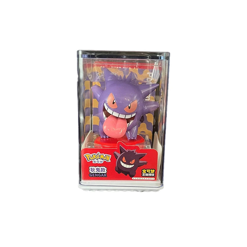 Gadget in stile cartone animato con figurine di Charizard, Gengar, Pikachu, Psyduck e Mewtwo, decorazioni per bambini e regali natalizi