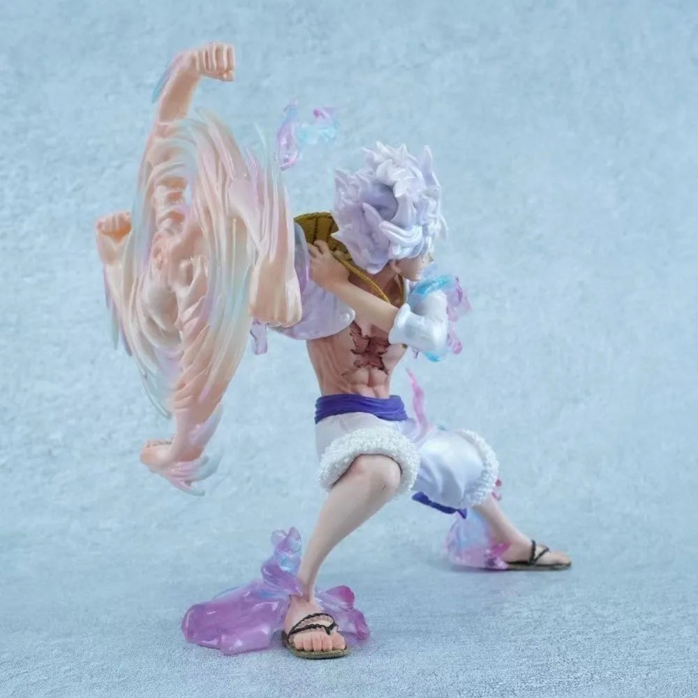 Figura d'azione Nika Luffy di One Piece Bandai, alta 18 cm, con dettagli colorati e pose dinamiche, perfetta per collezionisti.