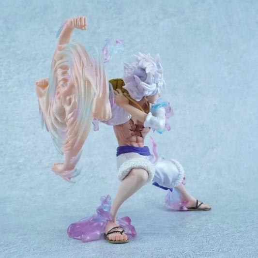 Figura d'azione Nika Luffy di One Piece Bandai, alta 18 cm, con dettagli colorati e pose dinamiche, perfetta per collezionisti.