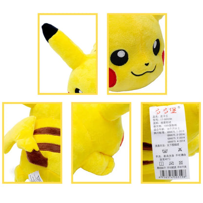 Peluches Pokémon Gengar, Mimikyu, Pikachu e Charizard, gadget morbidi e colorati, ideali per collezionisti e appassionati di Pokémon.