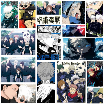 Adesivi waterproof Jujutsu Kaisen anime di Otaku Family, decalcomanie per auto, moto, bagagli e casco con personaggi dettagliati