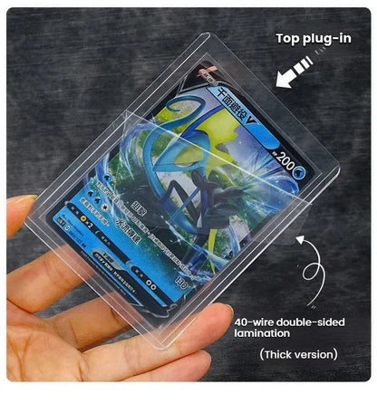 Custodie per carte Otaku Family Shop, 100-600 pezzi, protezione trasparente per carte da gioco e collezione, con film protettivo.