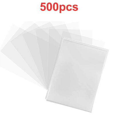 Custodie per carte Otaku Family Shop, set di 100-600 sleeves rigide e morbide trasparenti con film protettivo per carte da gioco.