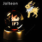Lampada da notte in forma di sfera cristallo Pokémon con Pikachu, Gengar e Mewtwo, gadget luminoso di Otaku Family Shop Online