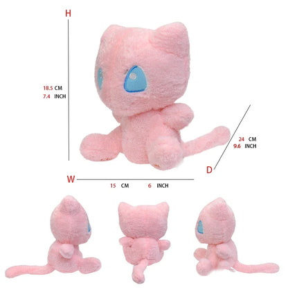 Dolce peluche di Mew Pokémon della linea kawaii, morbido e soffice, perfetto come regalo di compleanno per bambini e fan anime.
