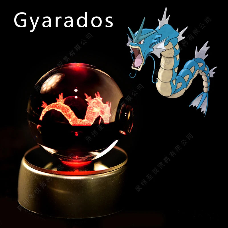 Lampada da notte Pokémon Crystal Ball con Pikachu, Gengar e Mewtwo, gadget 3D di Otaku Family Shop Online