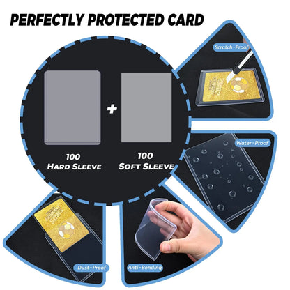 Fogli protettivi trasparenti per carte da gioco Pokémon e football, 100-600 pezzi, con film protettivo, marca Otaku Family Shop.