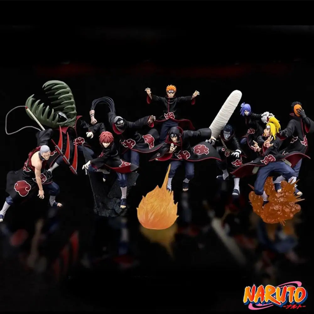 Figura d'azione dell'organizzazione Akatsuki di Naruto, marchio Bandai Banpresto, dettagliata e perfetta per collezionisti anime.