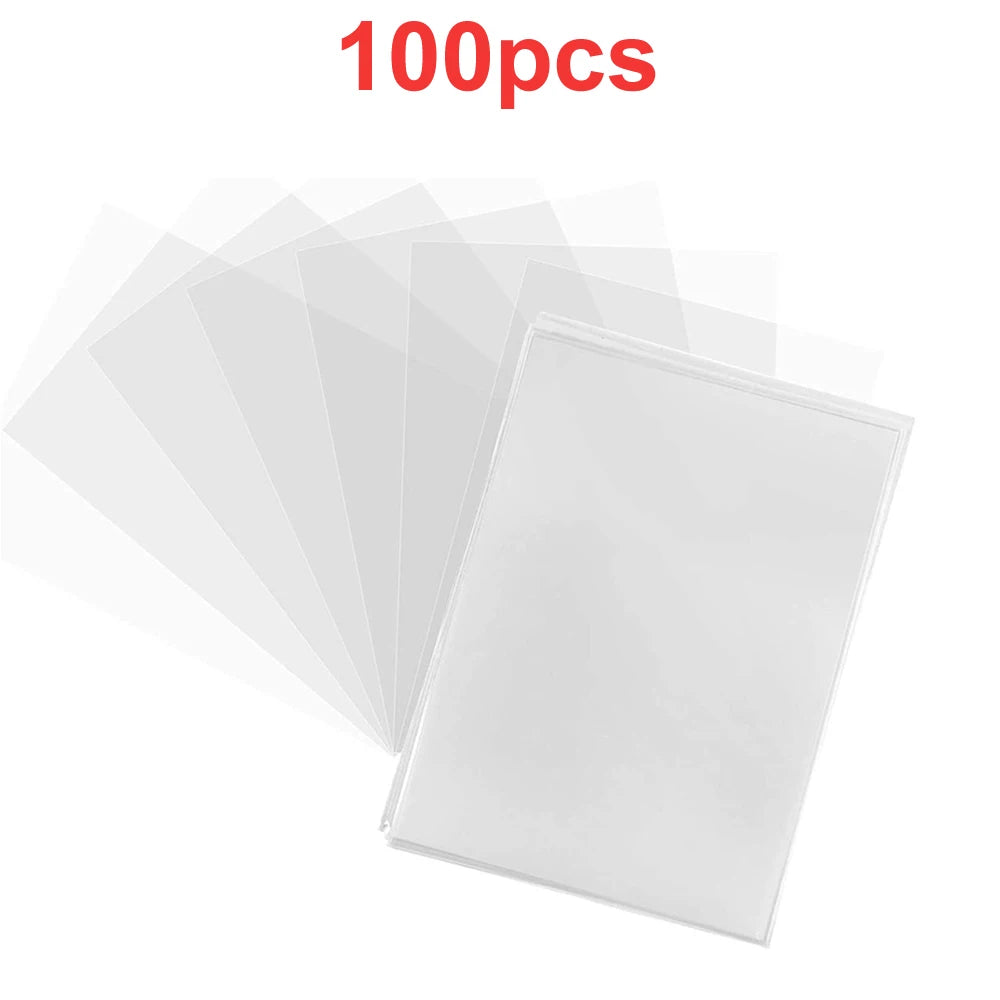 Protector per carte da gioco Otaku Family Shop, 100-600 sleeve rigide e morbide con film protettivo, per carte Pokémon e football