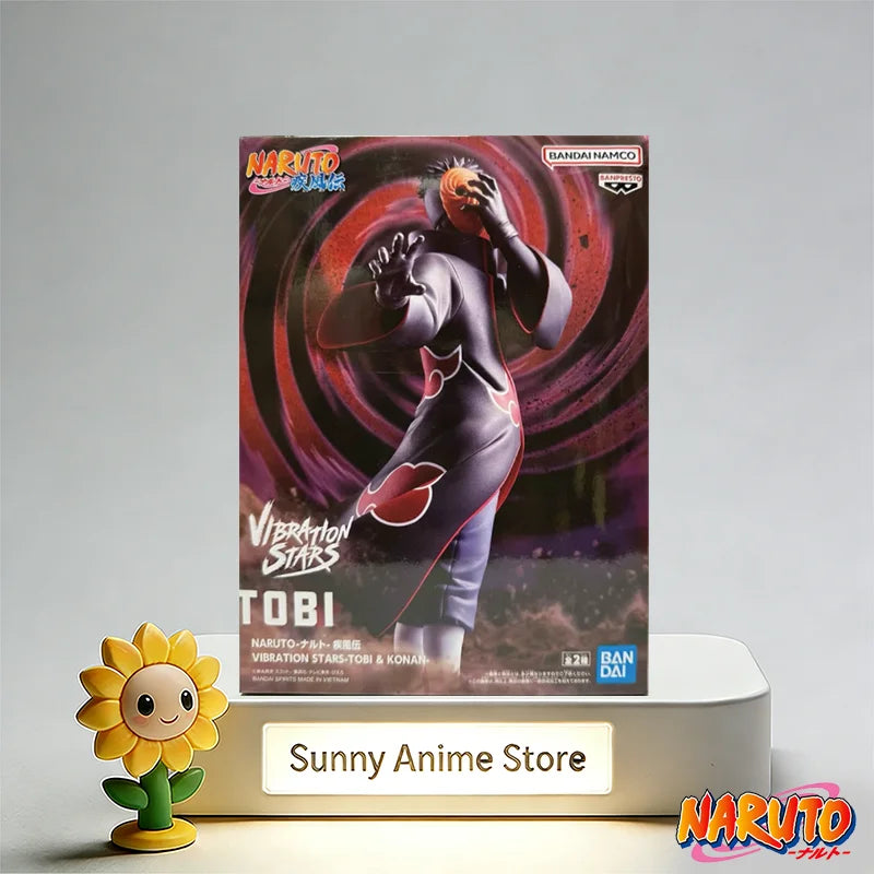 Figura d'azione dell'organizzazione Akatsuki di Naruto, marchio Banpresto, con dettagli caratteristici e design accurato.