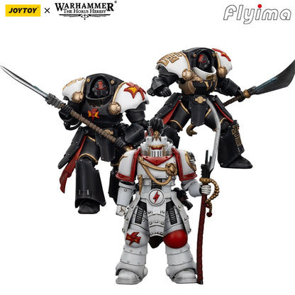 Figura d'azione Warhammer 40K Abaddon the Despoiler e Death Guard, modello 1/18 con armatura Primus e reliqui heavies