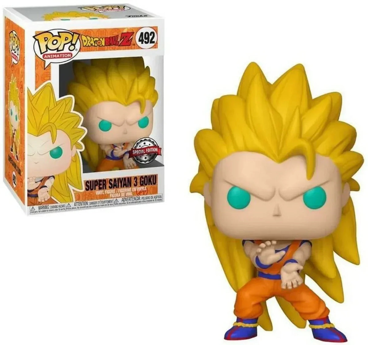 Funko POP Dragon Ball Z: Goku Super Saiyan, Vegeta, Trunks e Krillin in formato collezione, dettagli colorati e personaggi iconici
