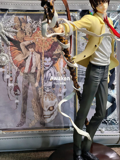 Figura d'azione Death Note Yagami Light, statua in PVC da collezione, modello dettagliato per appassionati anime.