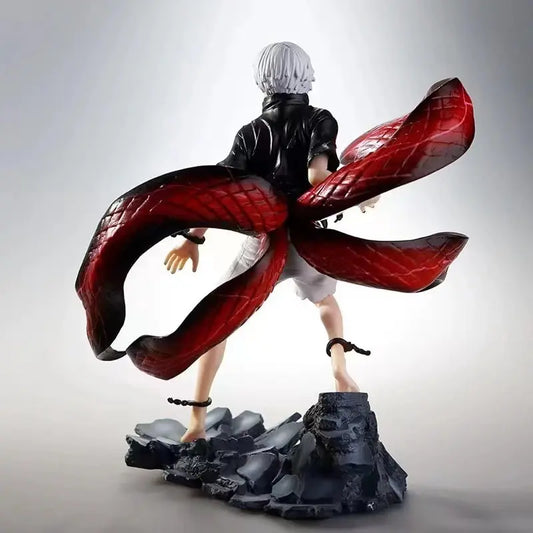 Figura d'azione Tokyo Ghoul Kaneki Ken con maschera centipede, dettaglio di ornamento decorativo in stile anime.