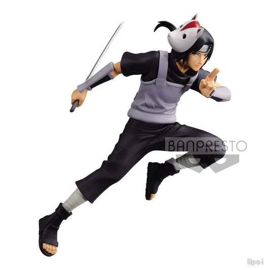 Figura d'azione Uchiha Itachi Motherland versione, genio dell'Akatsuki, firmata Bandai, senza scatola, dettagli realistici.