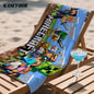 Asciugamano mare Minecraft in microfibra ultra assorbente, gadget colorato con il logo Minecraft, ideale per la spiaggia.