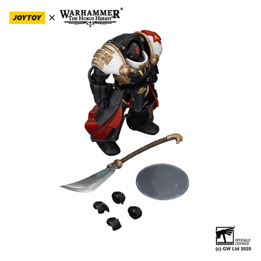 Figura d'azione Warhammer 40K White Scars Legion Praetor Ebon Keshig Terminator, dettagliata e articolata, modello da collezione.