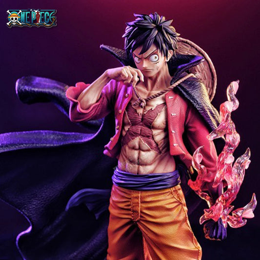 Figura d'azione Monkey D Luffy Sun God Nika, personaggio di One Piece, con dettagli vivaci e postura dinamica.