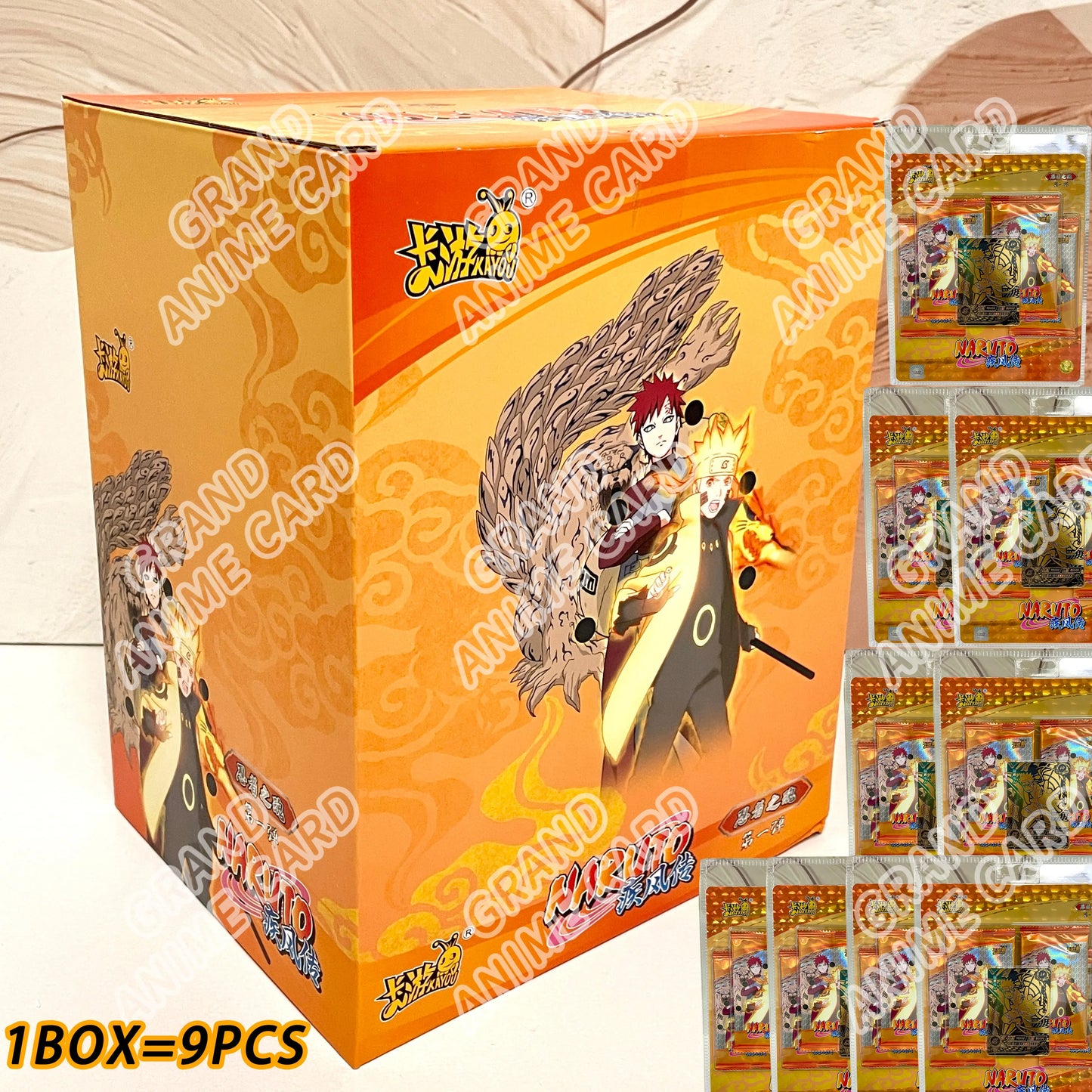 Scatola di carte da collezione Naruto KAYOU Booster Box T2W9 e T4W8, con carte ufficiali di Otaku Family Store Online