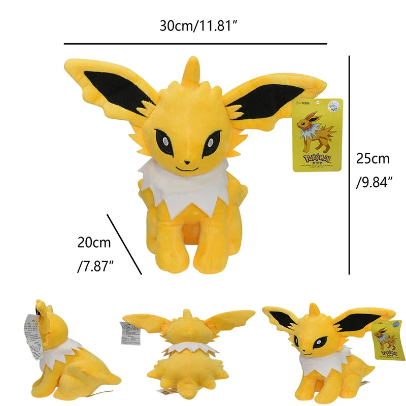 Peluche peluche Big Umbreon Pokémon di Otaku Family Store, morbido e dettagliato con altri Pokémon come Vaporeon, Eevee e Flareon.