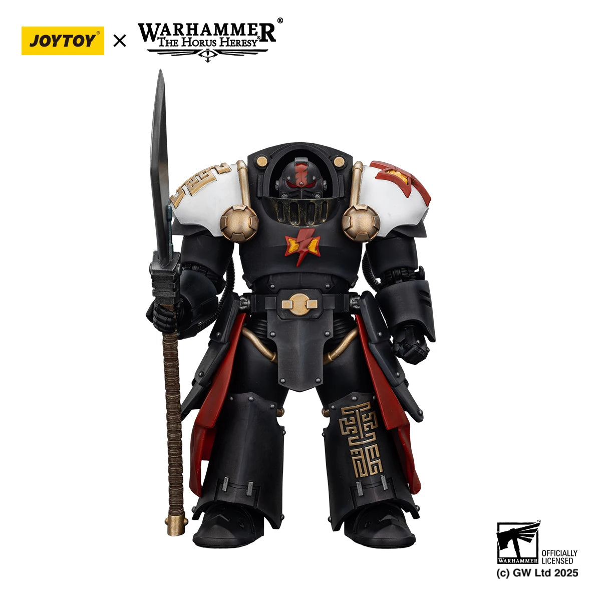 Figura d'azione Warhammer 40K Abaddon the Despoiler e Death Guard, modello Otaku Family Store, con armatura Primus e accessori.