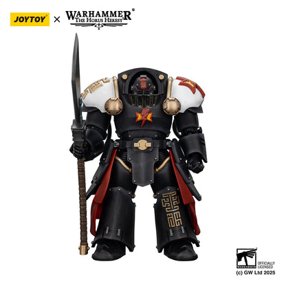Figura d'azione Warhammer 40K Abaddon the Despoiler e Death Guard, modello Otaku Family Store, con armatura Primus e accessori.