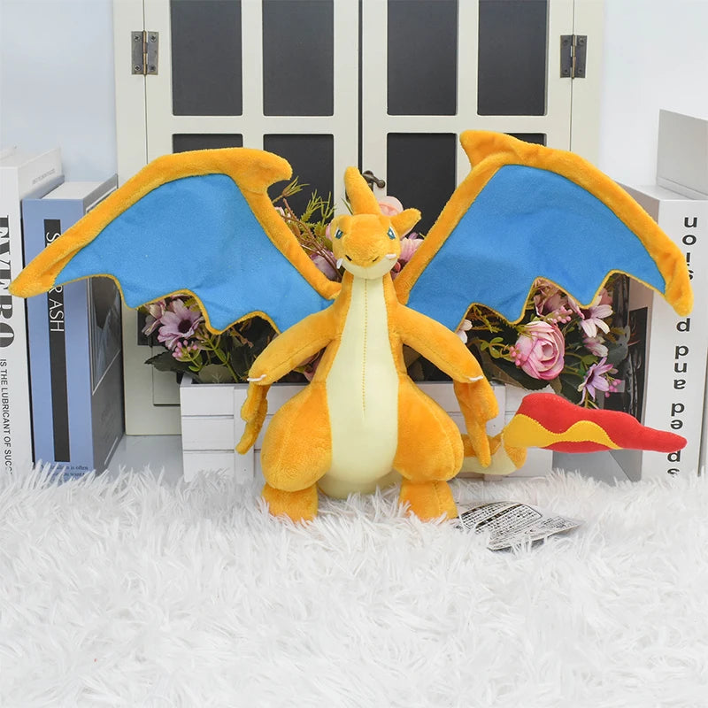 Peluche di 20cm di Mega Charizard Y, giocattolo morbido da collezione anime, animale dragone, perfetto come regalo per bambini.