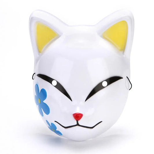 Maschera viso di volpe cosplay leggera, accessorio per costume animale, copertura facciale per Halloween e feste cosplay.