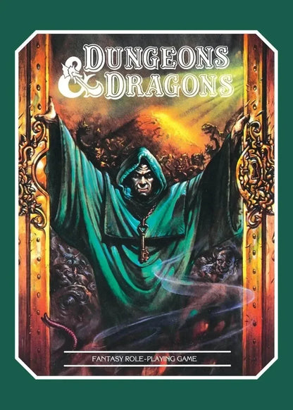 Poster D&D retro in stile canvas d'autore, arte da avventurieri con dettagli colorati e stile vintage, perfetto come gadget decorativo.