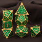 Set di 7 dadi poliedrici in metallo per giochi di ruolo come Dungeons & Dragons, gadget di Otaku Family Store Online