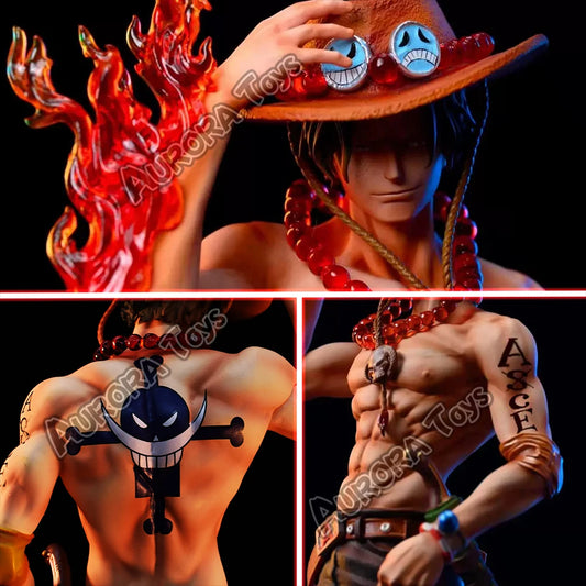 Figura d'azione ACE ONE PIECE di Otaku Family Store, alta circa 24cm, dettagliata e pronta per la collezione.