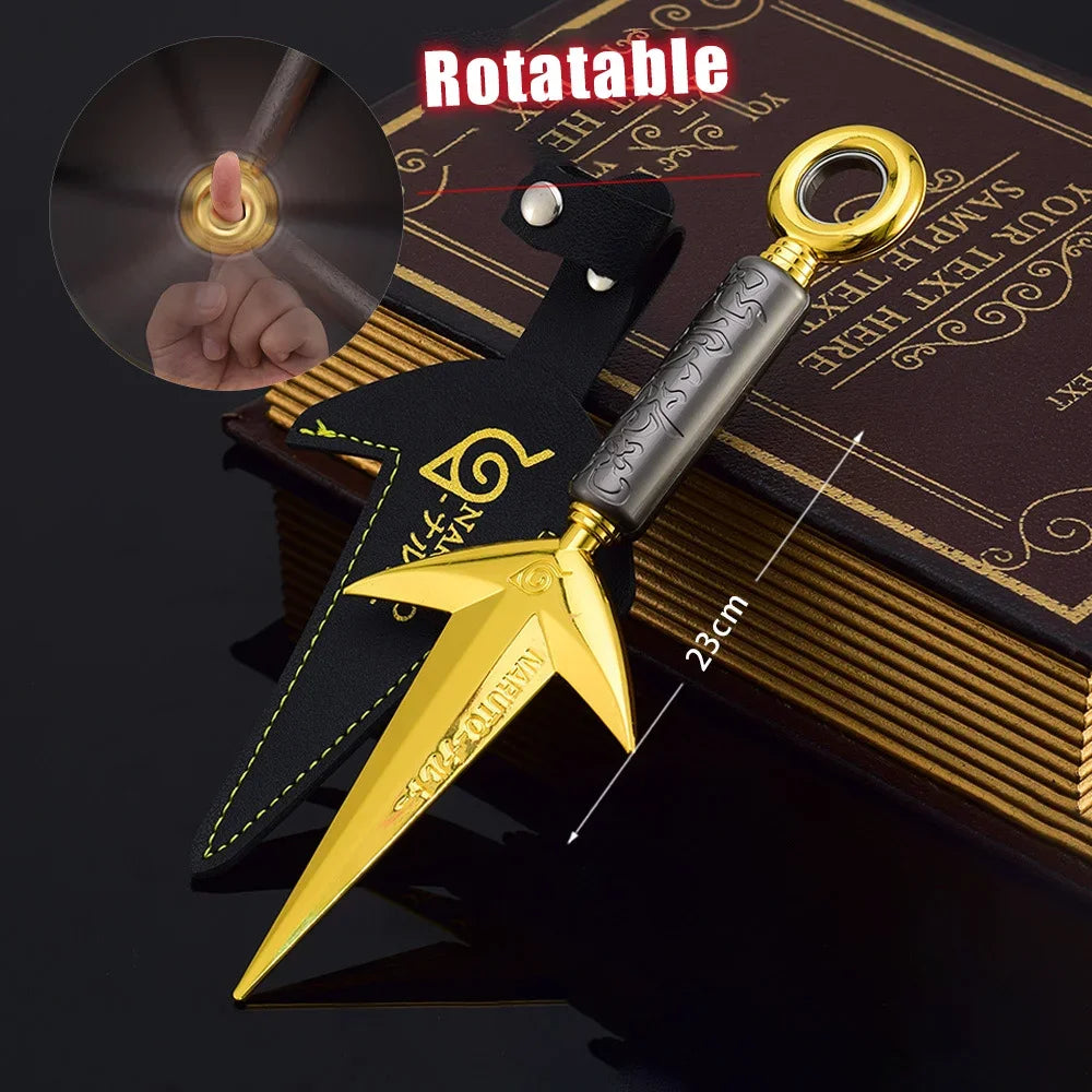 Kunai Minato, gadget Otaku, con dettagli realistici, manico nero e lama argentata, ideale per collezionisti e appassionati di anime.