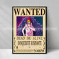 Figura d'azione Otaku Family Store di One Piece, decorazione murale con avviso Wanted giallo in alta qualità.