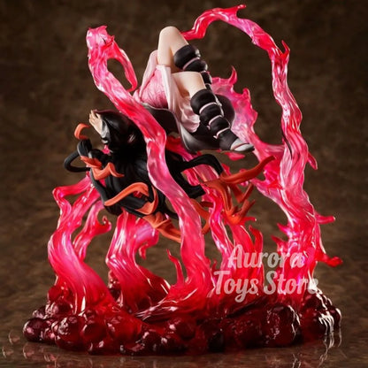 Figurina action di Nezuko Kamado Demon Slayer in PVC, altezza 18cm, personaggio anime, collezione modelli da regalo.