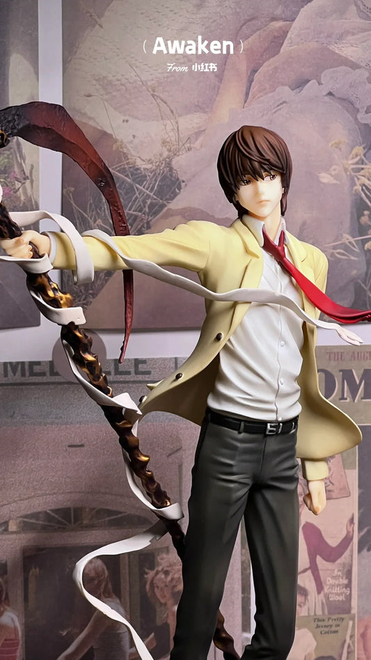 Figura d'azione Yagami Light da Death Note, statua in PVC di 26cm, collezione anime, perfetta come regalo natalizio.