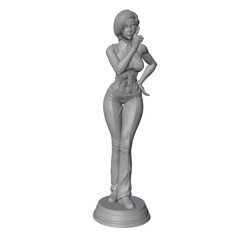 Statua in resina di una ragazza sexy che gioca a nascondino, modello miniatura 75mm, da dipingere, per giochi di ruolo e collezionismo.