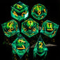Set di dadi Dragon Eye di Otaku Family Store, dadi a spigoli vivi con nucleo liquido per giochi di ruolo D&D e Pathfinder.