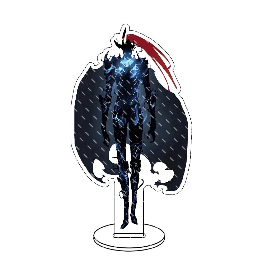 Supporto acrilico Solo Leveling Sung Jin-Woo, gadget collezionabile di Otaku Family Store Online, mostra il personaggio in dettaglio.
