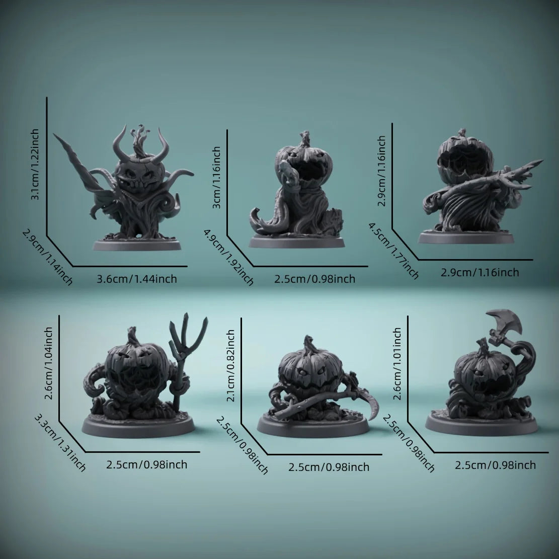 Miniature modelli di zucche mostro in resina per giochi di ruolo e decorazioni Halloween, di Otaku Family Store Online