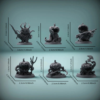 Miniature modelli di zucche mostro in resina per giochi di ruolo e decorazioni Halloween, di Otaku Family Store Online