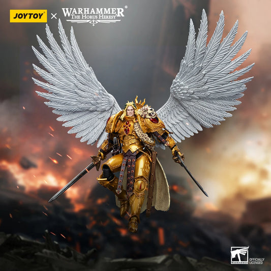 Figura d'azione Blood Angels Sanguinius, Primarca della IXth Legione, con dettagli artistici e armatura ornamentale.