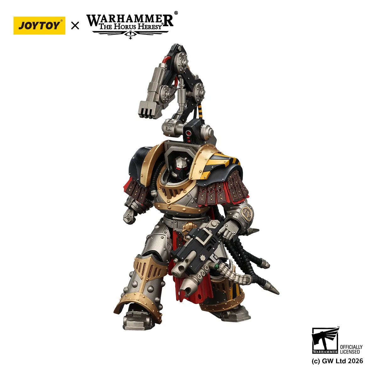 Action figure Warhammer 40K Iron Warriors Warsmith con martello gravitazionale, dettaglio realistico e posabile, marca Otaku Family Store