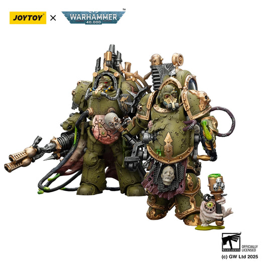 Figura d'azione Warhammer 40K Death Guard Foul Blightspawn Lord of Virulence in scala 1/18, dettagliata e articolata, marca Otaku Family Store.
