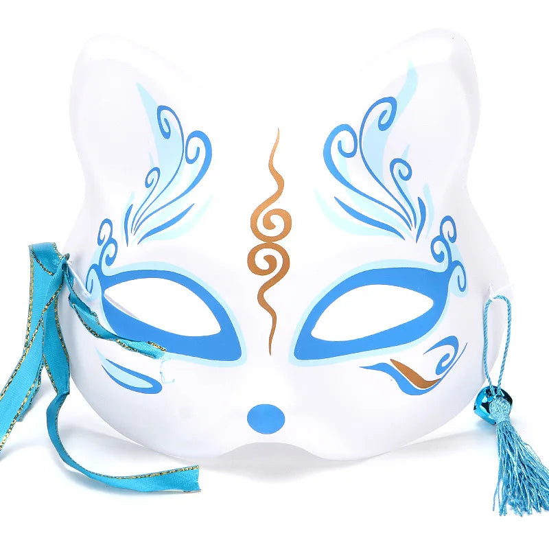 Maschera leggera a forma di volpe, accessorio cosplay Otaku Family, copertura facciale animale per Halloween e feste, dettaglio visibile