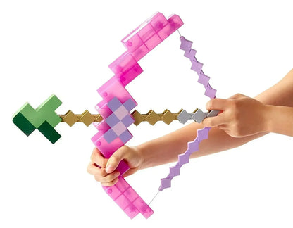 Spada e piccone 2-in-1 in plastica per cosplay Minecraft My World, modello trasformabile, figura d'azione Otaku Family Store.