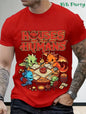 T-Shirt Dungeons & Dragons 3D print vintage Y2K, gadget in cotone con grafica dettagliata, stile retrò e ispirazione fantasy.