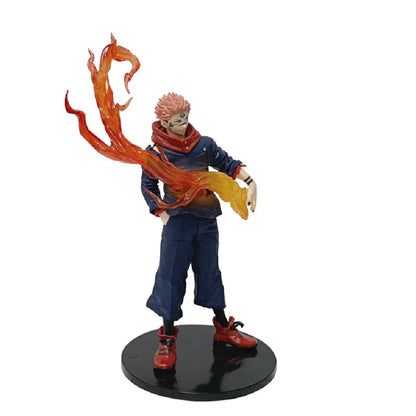 Figura di azione Yuji Itadori di Jujutsu Kaisen, modello in PVC alta 21cm, dettagliato e realistico, prodotto da Otaku Family.