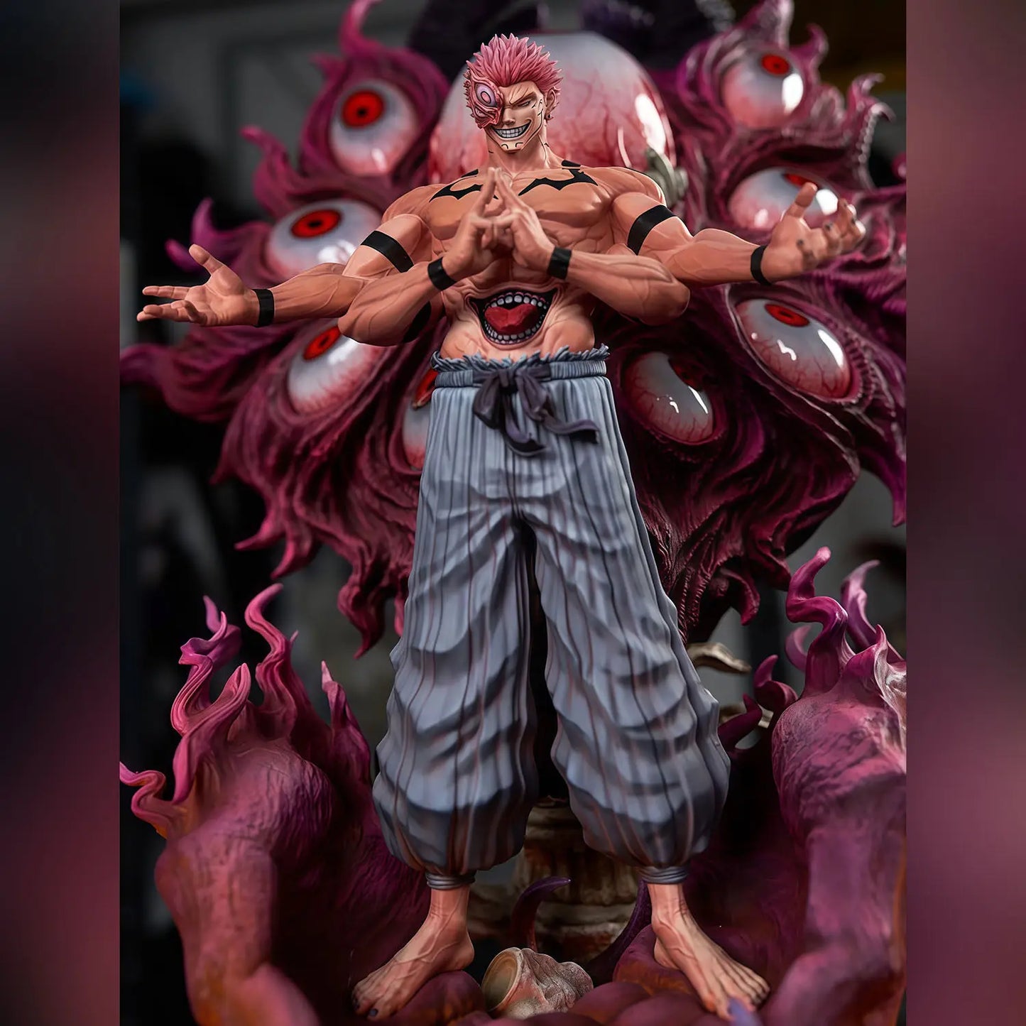 Statua di azione Jujutsu Kaisen Ryomen Sukuna Forma Precoce, figura da collezione di 30cm, spirito maledetto, dettaglio realistico
